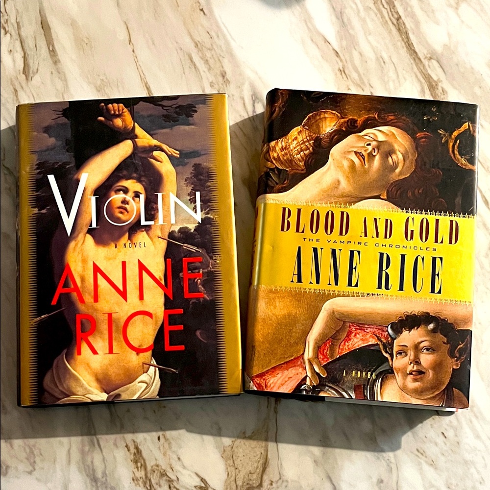 2 Anne Rice First Edition HC/DJ Books Violin & Blood And Gold